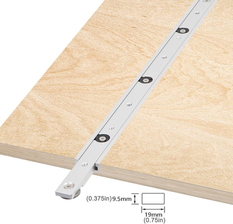 KETIPED Aluminium Alloy 450mm Miter Bar Clamping Tool Slider Table Saw Gauge Rod T-Slot Track Bar Rail for Router Tables and Woodworking,450mm(17.7in)-Silver - Image 4